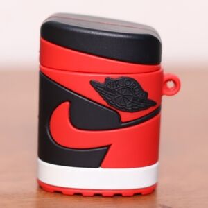 Jordan Red and Black Earbud Case